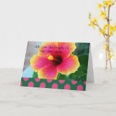 Carte catholique du 25e jubilé de la soeur (Fleur jaune)