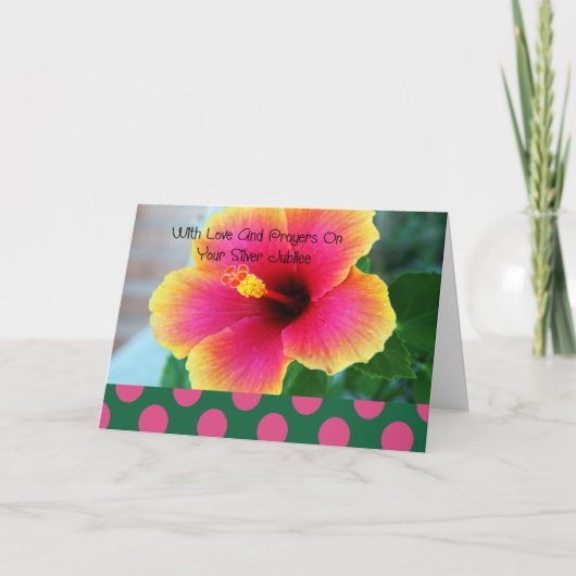 Carte catholique du 25e jubilé de la soeur (Devant)