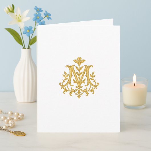 Carte catholique Marian Monogram – Totus Tuus
