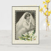 Carte catholique pour mariée/Mariage/douche/Fiança (Fleur jaune)