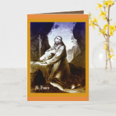 Carte catholique St Francis de citation d'Assisi (Fleur jaune)