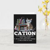 Carte Cation Chimie Humour Science Enseignant Chat Pun F (Fleur jaune)