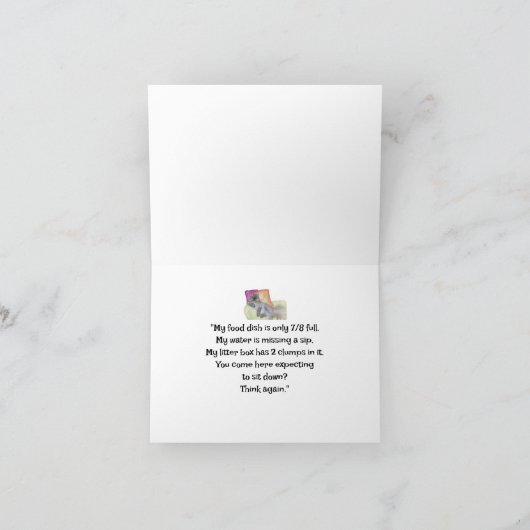 Carte CATITUDE humoristique ! (Intérieur)