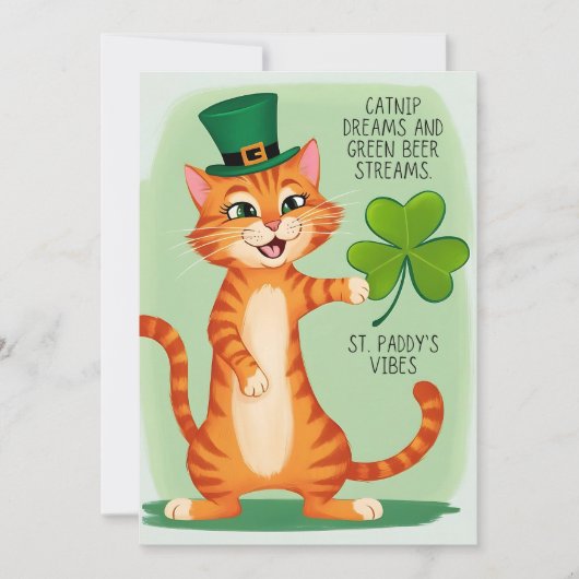 Carte Catnip Dreams : St. Paddy's Edition Salutation (Devant)