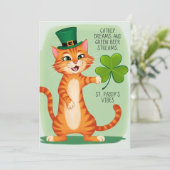 Carte Catnip Dreams : St. Paddy's Edition Salutation (Debout devant)