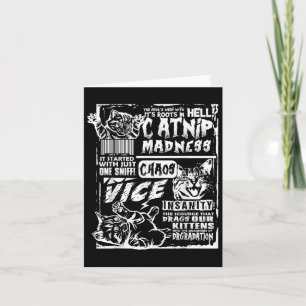 Carte Catnip Madness Drôle Dons de chat pour Amoureux de