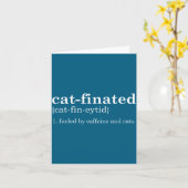 Carte Cats &amp; Coffee Lover Funny Caffeine Quote Coffe (Fleur jaune)