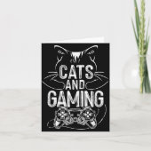 Carte Cats And Gaming Funny For Gamer, Cat Lover, Cat Mo (Devant)