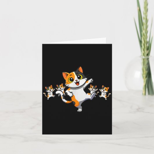 Carte Cats Dancing Funny Cat Lover For Women Kitty Graph (Devant)