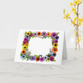 Carte Cats dans les Border de Flowers (Fleur jaune)