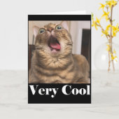 Carte Cats Meme Graphic Silly Cat Humor Funny Cat Very C (Fleur jaune)