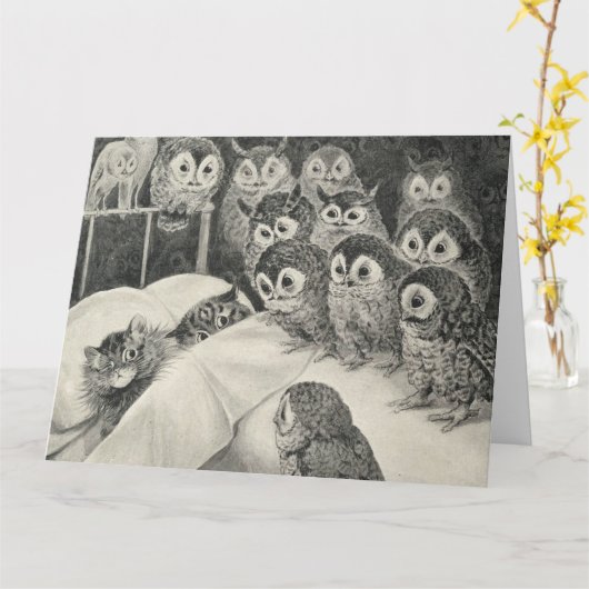 Carte Cats Nightmare. Louis Wain (Fleur jaune)