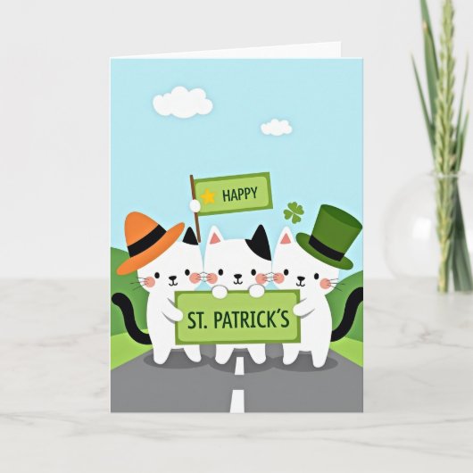 Carte Cats St Patricks Day Fun Card (Devant)