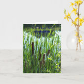 Carte Cattails à l'étang, sympathie (Fleur jaune)