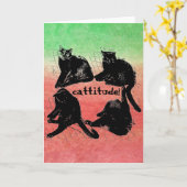 Carte Cattitude ! - Salutation (Fleur jaune)