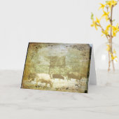 Carte Cattle Pasture Grunge (Fleur jaune)