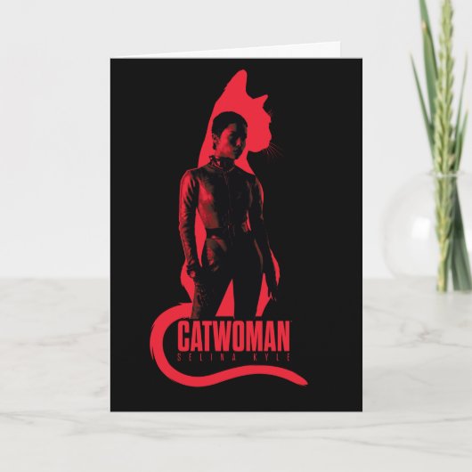 Carte Catwoman Selina Kyle Chat Silhouette (Devant)