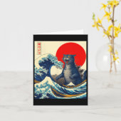 Carte Catzilla Chat Art Japonais Dons De Chat Drôle Pour (Fleur jaune)