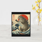 Carte Catzilla Chat Art Japonais Dons De Chat Drôle Pour (Fleur jaune)