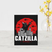 Carte Catzilla Trucs de Chat Mignons Pour Amateur de Cha (Fleur jaune)