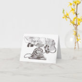 Carte Causons ! ! (Fleur jaune)