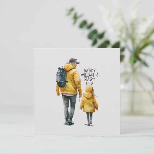 Carte Caution père et fille (3) (Debout devant)
