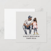 Carte Caution père et fille noire (3) (Devant / Derrière)