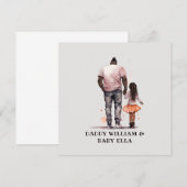 Carte Caution père et fille noire (5) (Devant / Derrière)