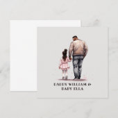 Carte Caution père et fille noire (7) (Devant / Derrière)