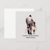 Carte Caution père et fille noire (8) (Devant / Derrière)