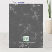 Carte Cavalier de baril personnalisé Cowgirl Bleu Blanc (Dos)