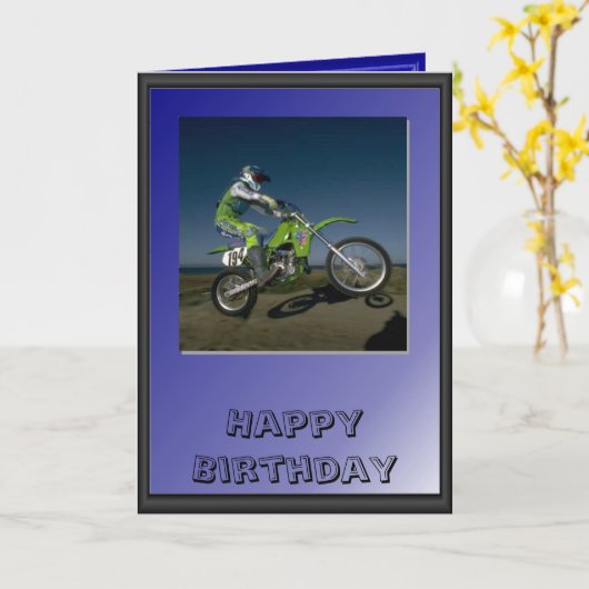 Carte Cavalier de motocycle (Fleur jaune)