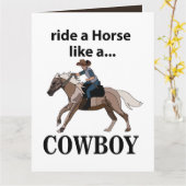 Carte Cavalier de rodéo Monter un cheval comme un cowboy (Fleur jaune)