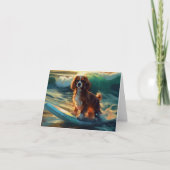 Carte Cavalier King Beach Surf Peinture (Devant)