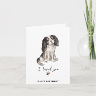 Carte Cavalier King Charles Chien Patte Chiot Animaux An