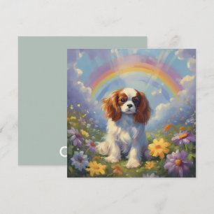 Carte Cavalier King Charles Rainbow Custom Chien Nom