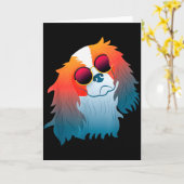 Carte Cavalier King Charles Spaniel Cadeau Drôle Maman C (Fleur jaune)