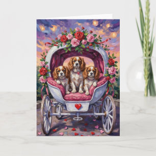 Carte Cavalier King Charles Spaniel Chien Saint-Valentin