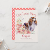 Carte Cavalier King Charles Spaniel Dog Adoption, Gotcha (Devant/Arrière en situation)