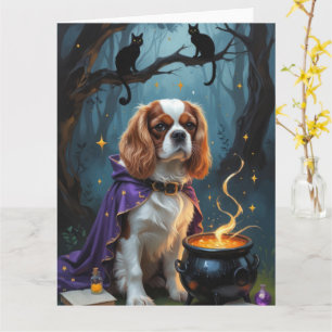 Carte Cavalier King Charles Spaniel Fantaisie Halloween