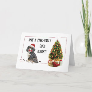 Carte Cavalier King Charles Spaniel Funny Christmas Chie