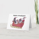 Carte Cavalier King Charles Spaniel hiver (Devant)