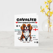 Carte Cavalier King Charles Spaniel Owner Funny Dog Love (Fleur jaune)