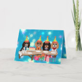 Carte Cavalier King Charles Spaniel pour son anniversair (Devant)