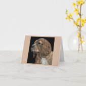 Carte Cavalier King Charles Spaniel - Rosie (Fleur jaune)