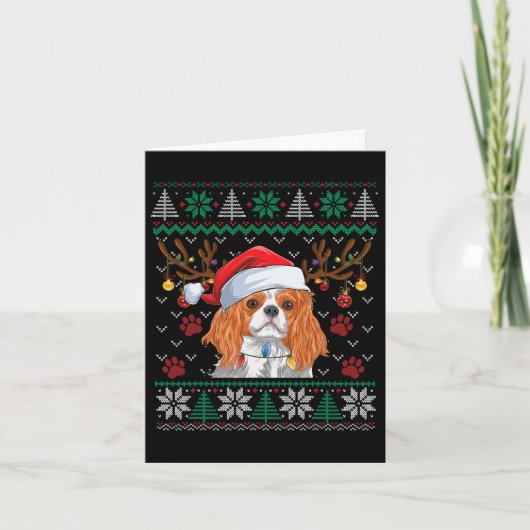 Carte Cavalier King Charles Spaniel Santa Sweat Ugly L (Devant)