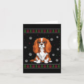 Carte Cavalier King Charles Spaniel Sweat de Noël Do (Devant)