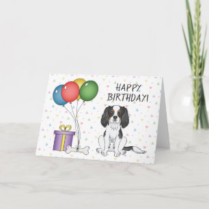 Carte Cavalier King Charles Spaniel tricolore - Annivers