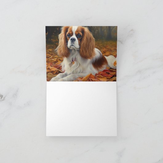 Carte Cavalier King en automne Feuilles automne Inspirat (Intérieur)