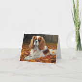 Carte Cavalier King en automne Feuilles automne Inspirat (Devant)